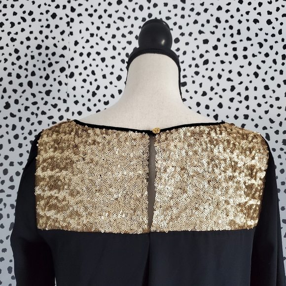Gianni Bini blouse with gold sequins - Picture 3 of 4